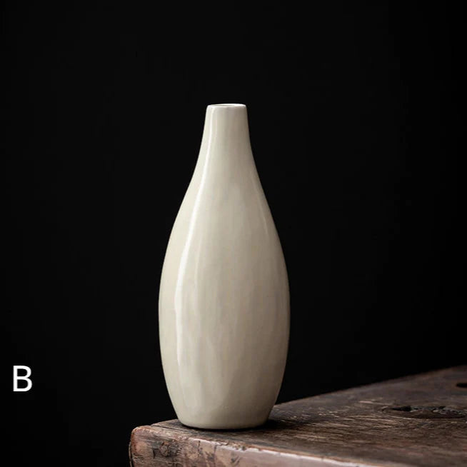 Classic White Ceramic Table Vase