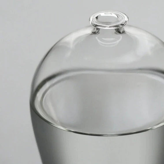 Large Handmade Clear Glass Vase